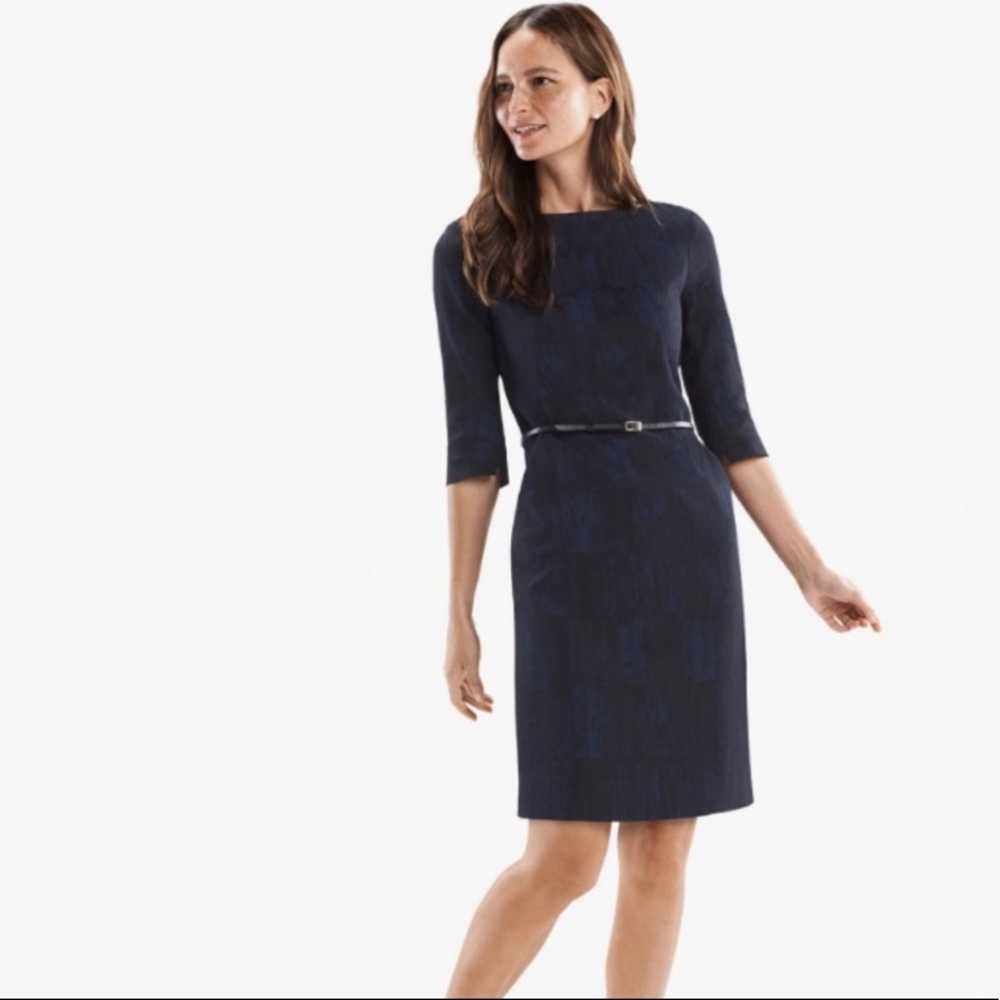 MM Lafleur The Etsuko Brush Jacquard Over The Knee Dress Size 0